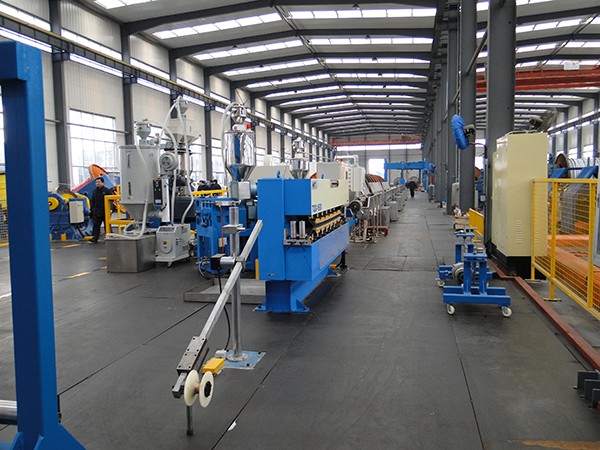 Cable duct extrusion line